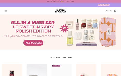 Le Mini Macaron website screenshot