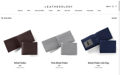 Leatherology website screenshot