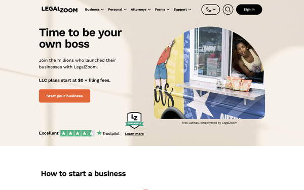 LegalZoom screenshot