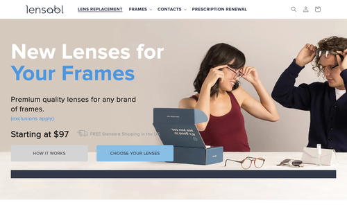 Lensabl website screenshot