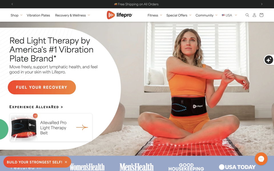 Lifepro Fitness website