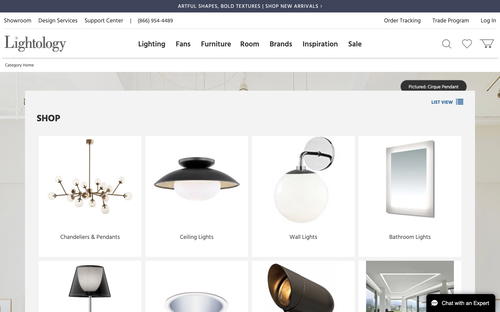 Lightology website screenshot