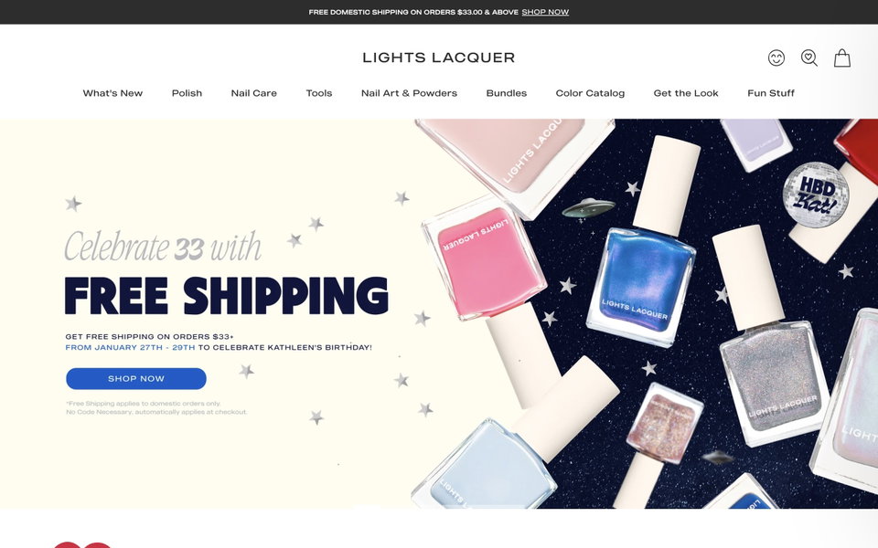 Lights Lacquer website