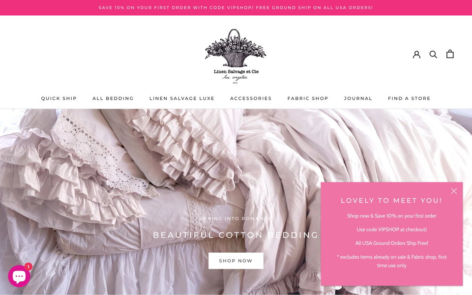Linen Salvage website