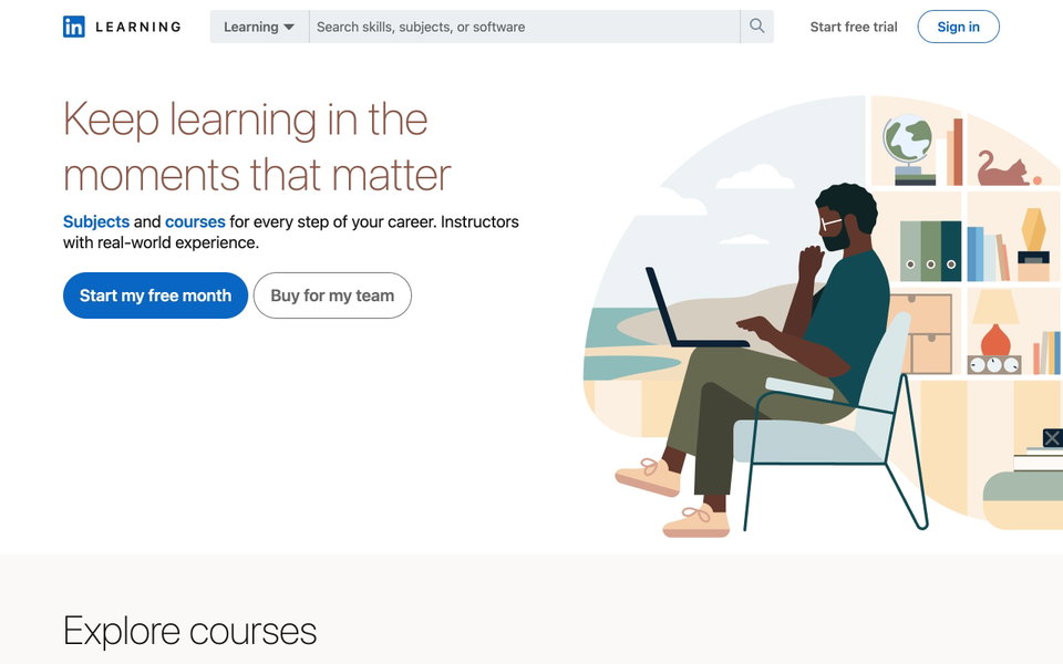 LinkedIn Learning website
