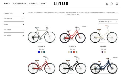 Linus website screenshot