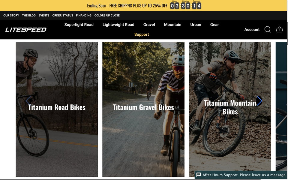 Litespeed Bicycles website