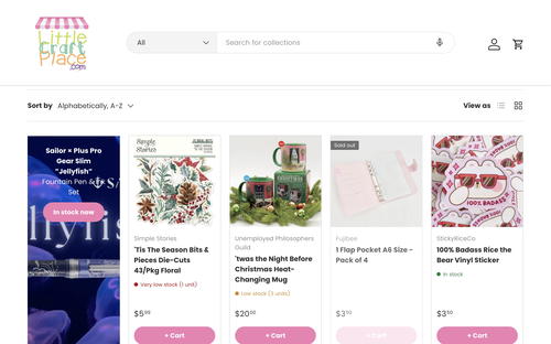 Little Craft Place website screenshot