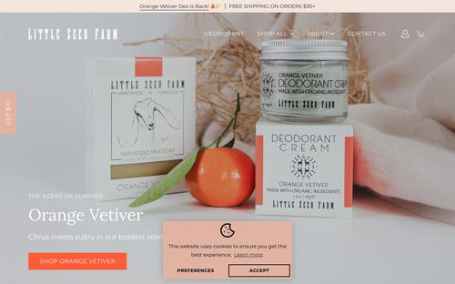 Little Seed Farm website screenshot