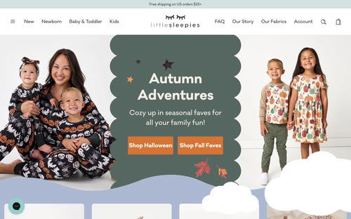 Little Sleepies website screenshot