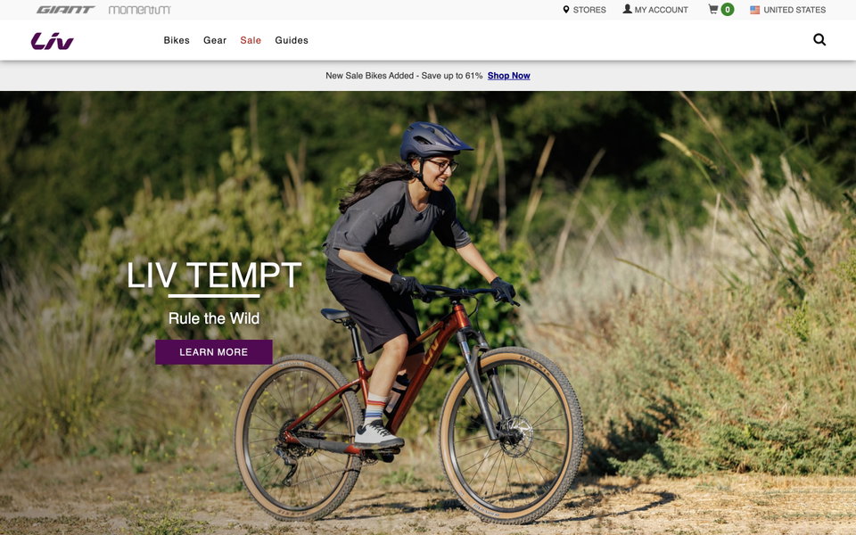 Liv Cycling website