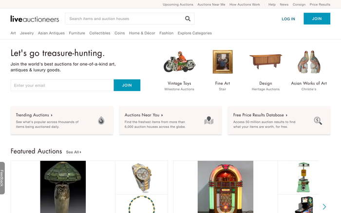 LiveAuctioneers screenshot