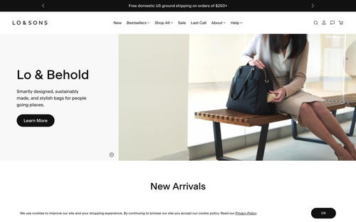 Lo & Sons website screenshot