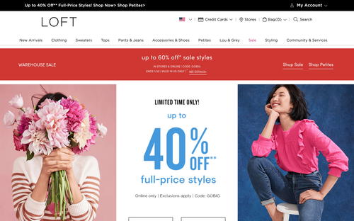 LOFT website screenshot