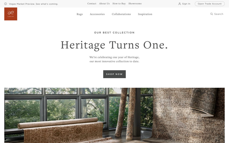 Loloi Rugs website