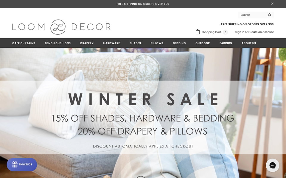 Loom Decor website