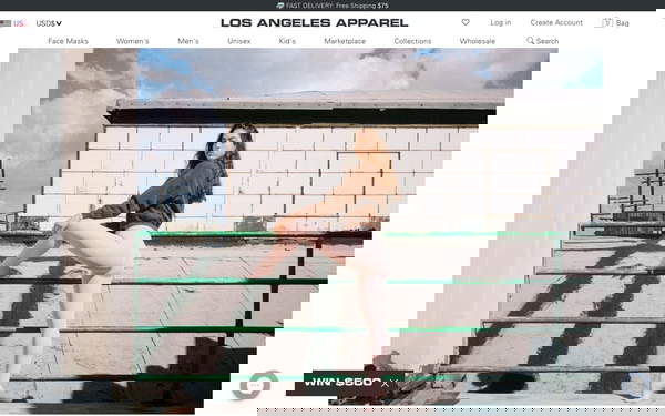 Los Angeles Apparel screenshot