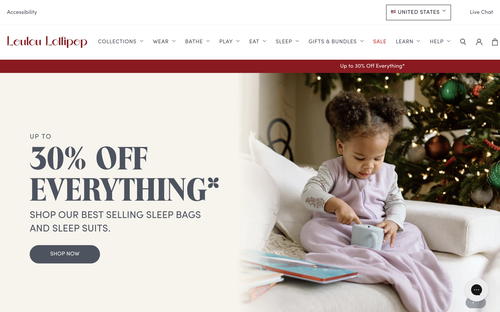 LOULOU LOLLIPOP website screenshot