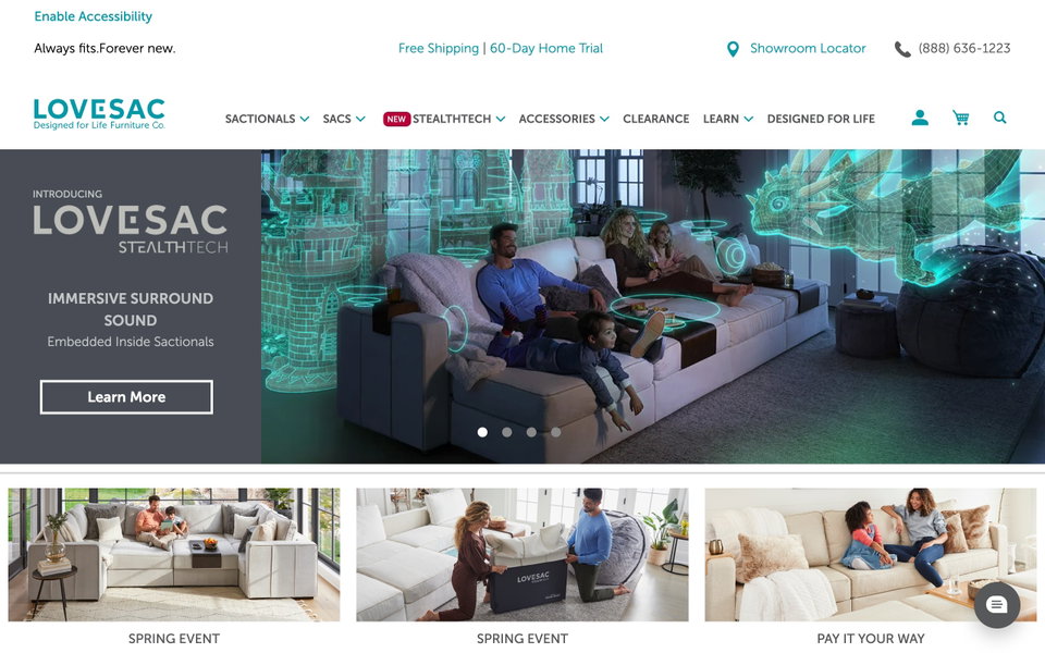 Lovesac website