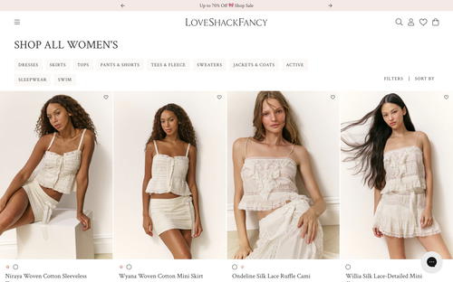 LoveShackFancy website screenshot