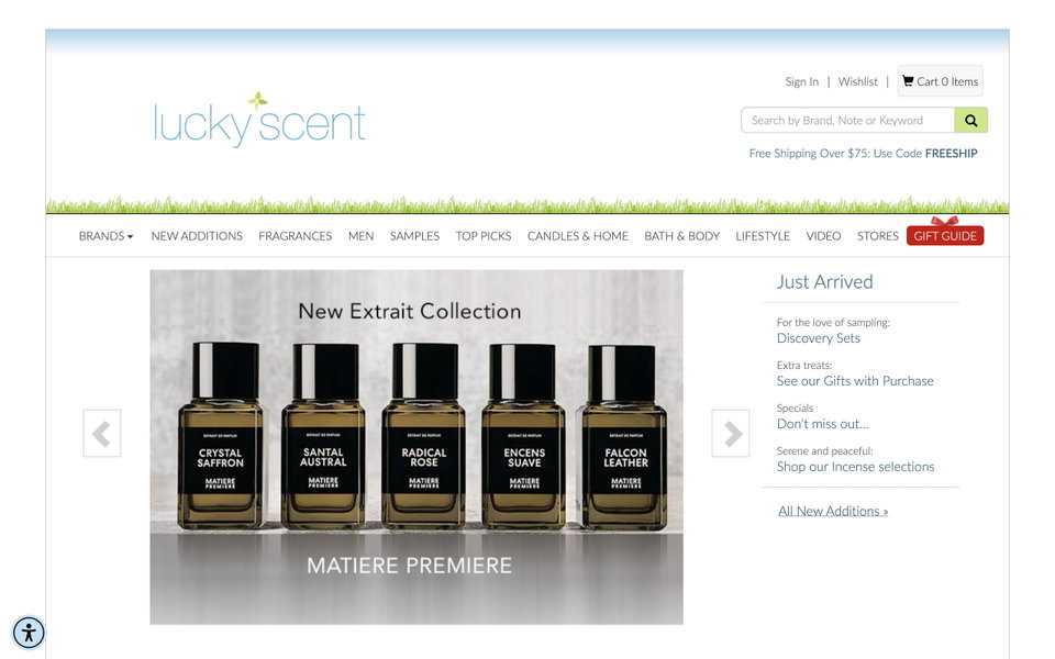 Luckyscent website