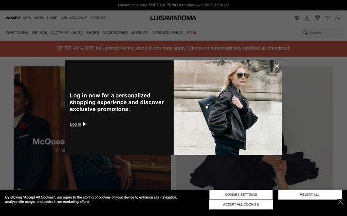 LuisaViaRoma screenshot