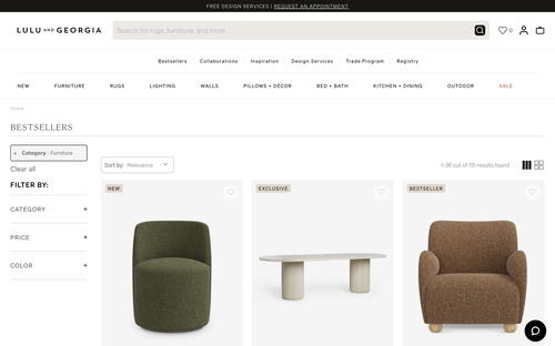 Lulu & Georgia website screenshot