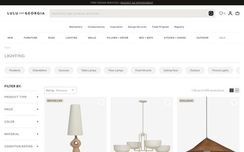 Lulu & Georgia website screenshot