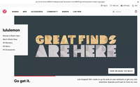 lululemon website screenshot