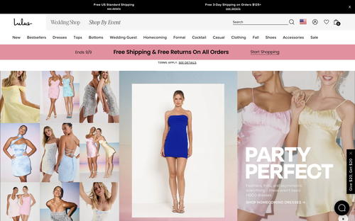 Lulus website screenshot