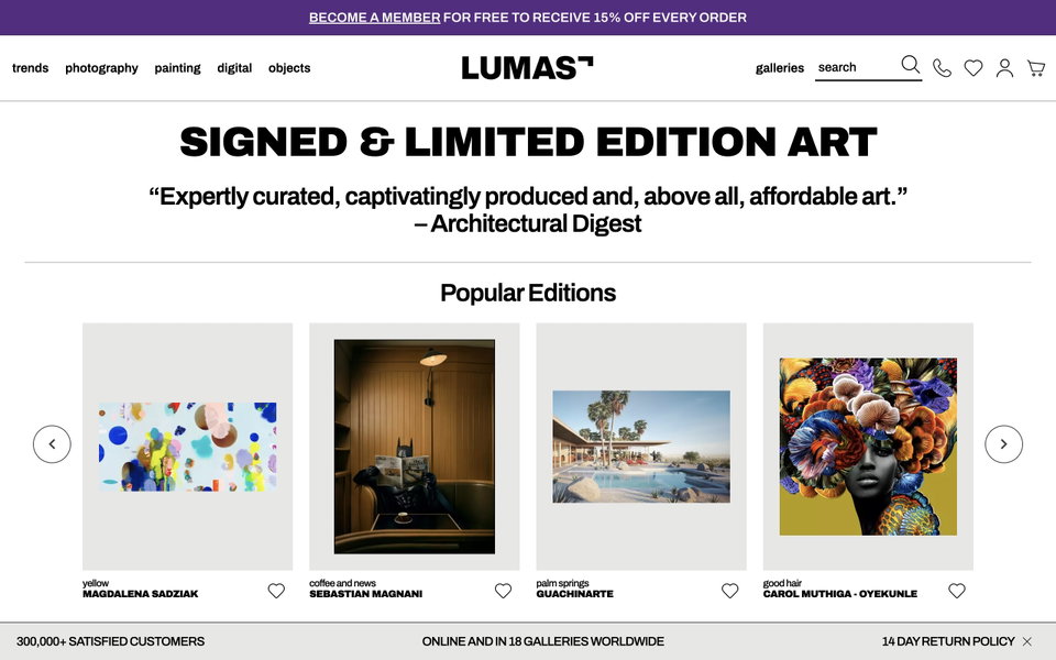 LUMAS website