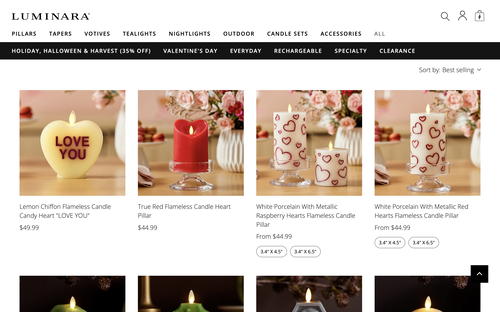 Luminara website screenshot