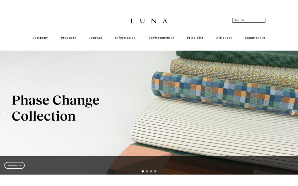 Luna Textiles website