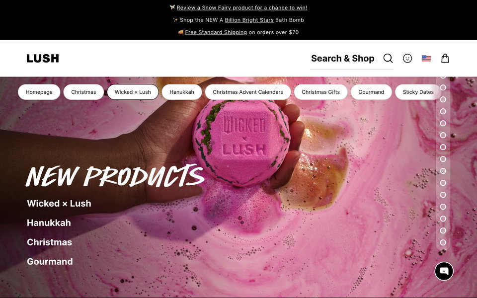 LUSH website