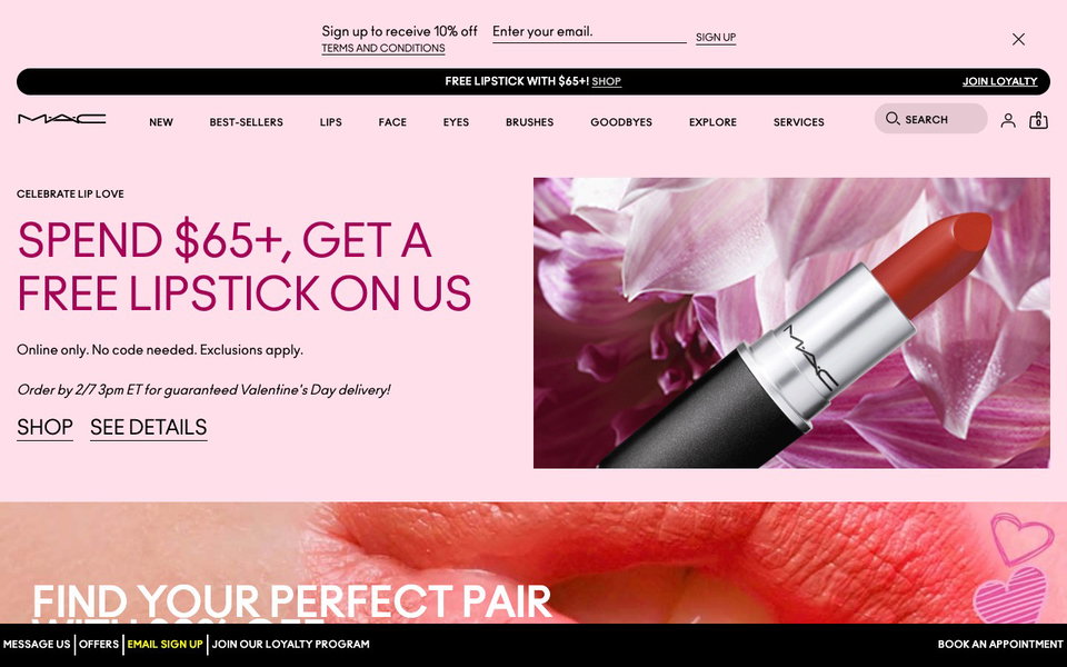MAC Cosmetics website