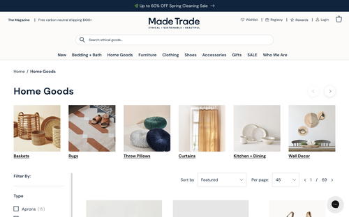 Made Trade website screenshot