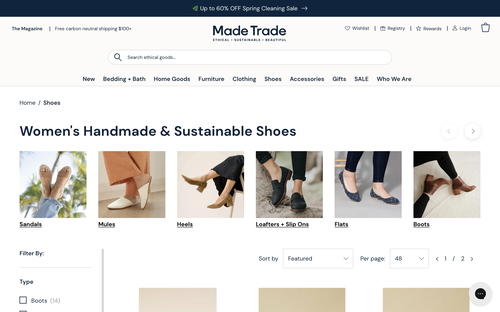 Made Trade website screenshot