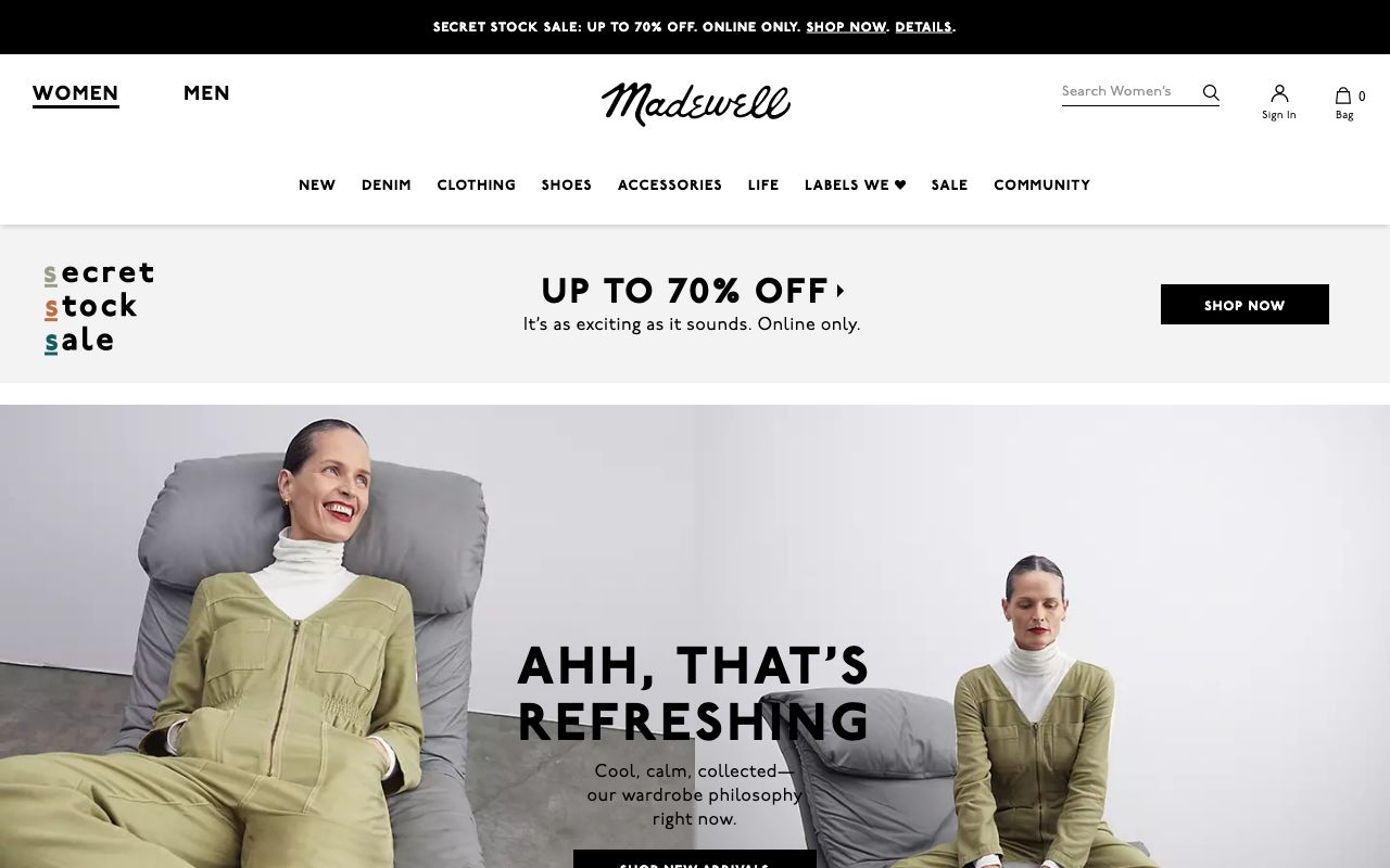 Madewell screenshot