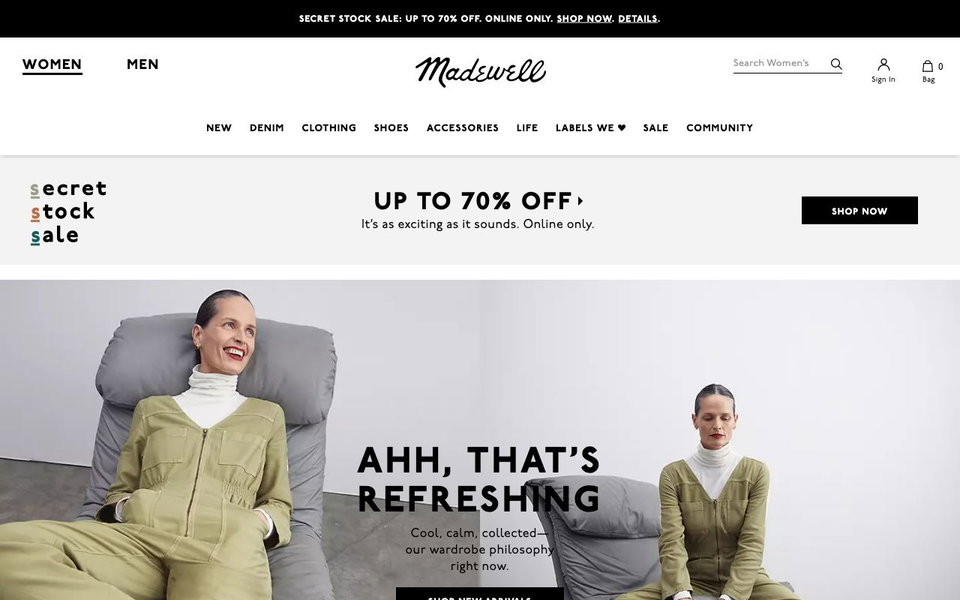 Madewell website