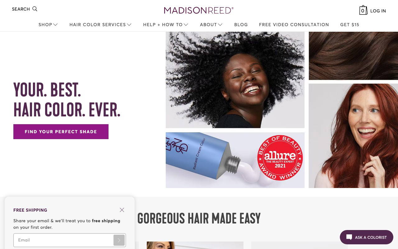 Madison Reed screenshot