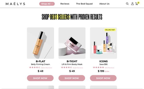 MAELYS website screenshot