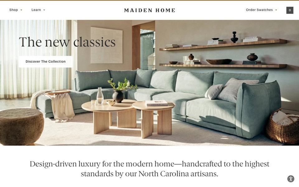 Maiden Home website