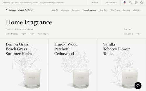 Maison Louis Marie website screenshot