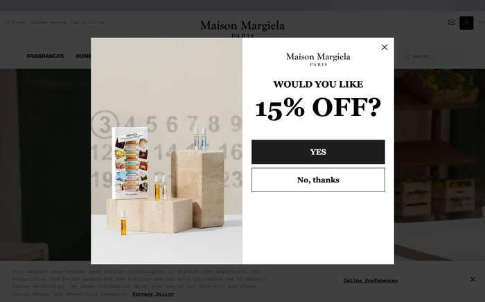 Maison Margiela Fragrances screenshot