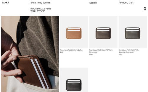MAKR Carry Goods website screenshot
