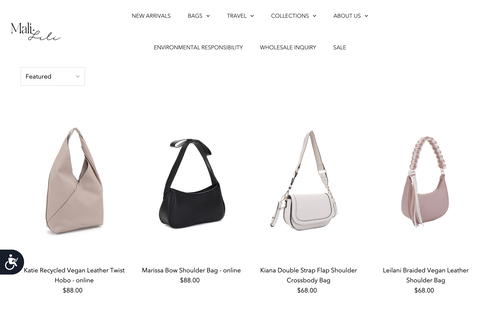 Mali + Lili website screenshot