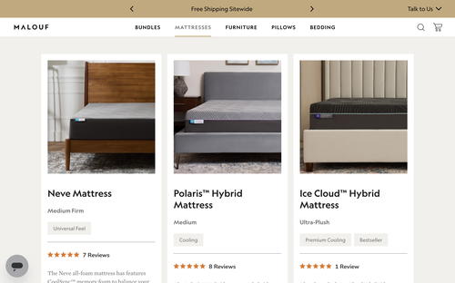 Malouf Home website screenshot