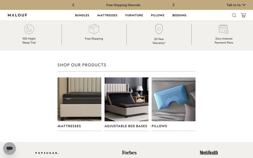 Malouf Home website