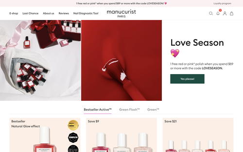 Manucurist website screenshot