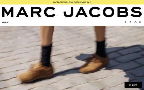 Marc Jacobs website screenshot